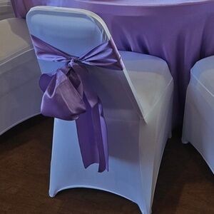 20 White spandex banquet chair covers